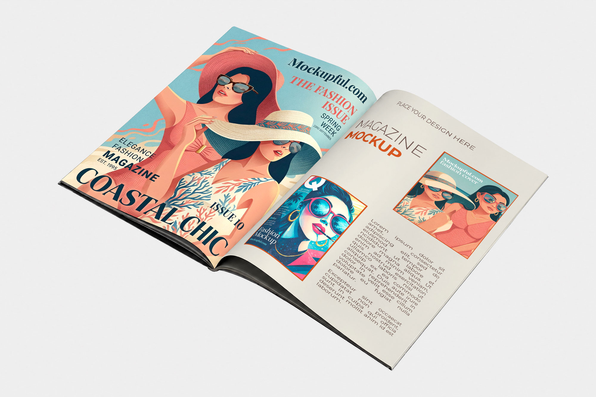 Free Open Magazine Mockup