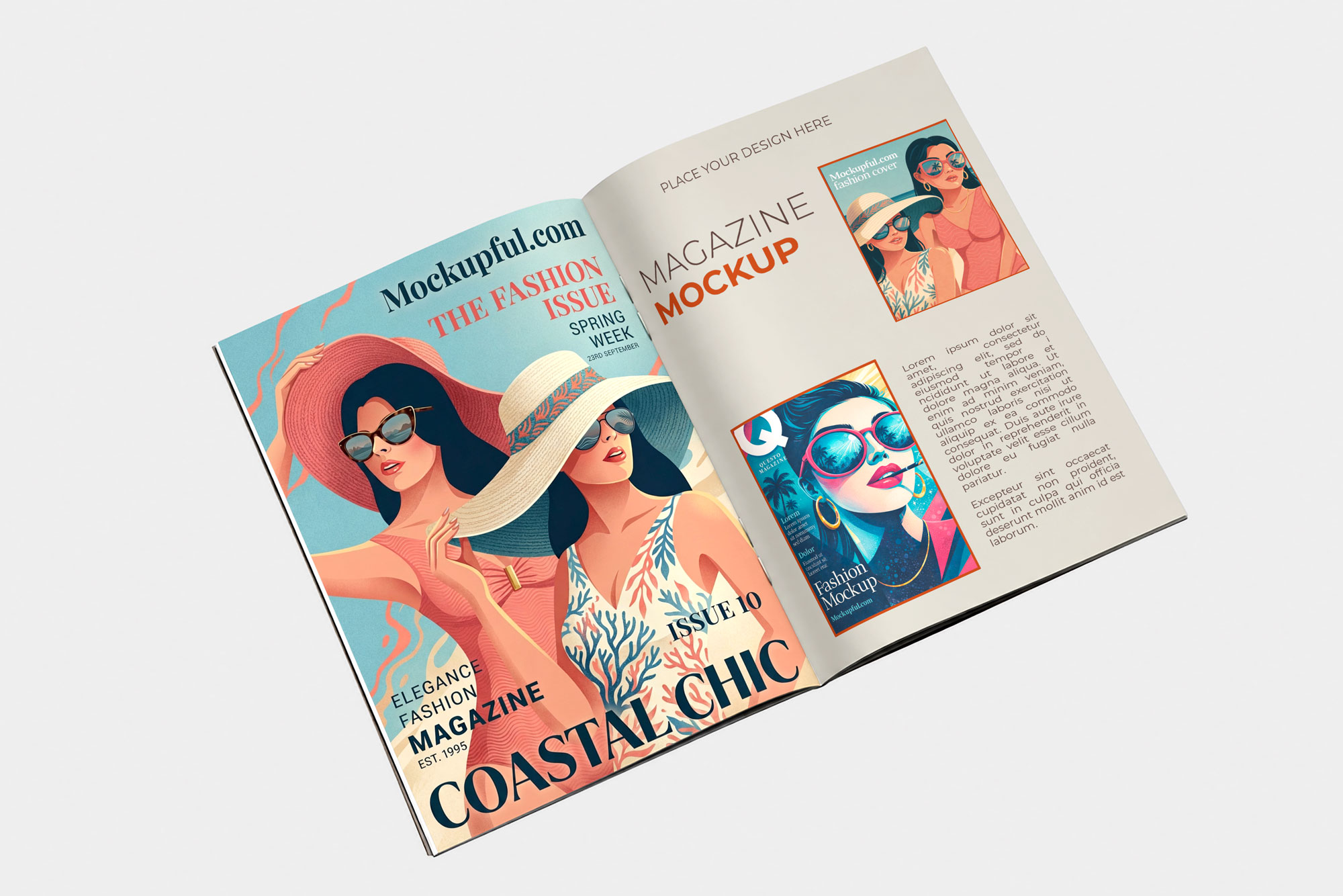 Free Open Magazine Mockup
