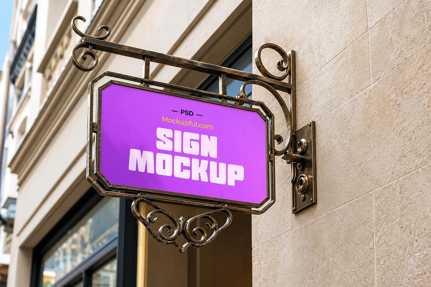 Free Street Sign Mockup