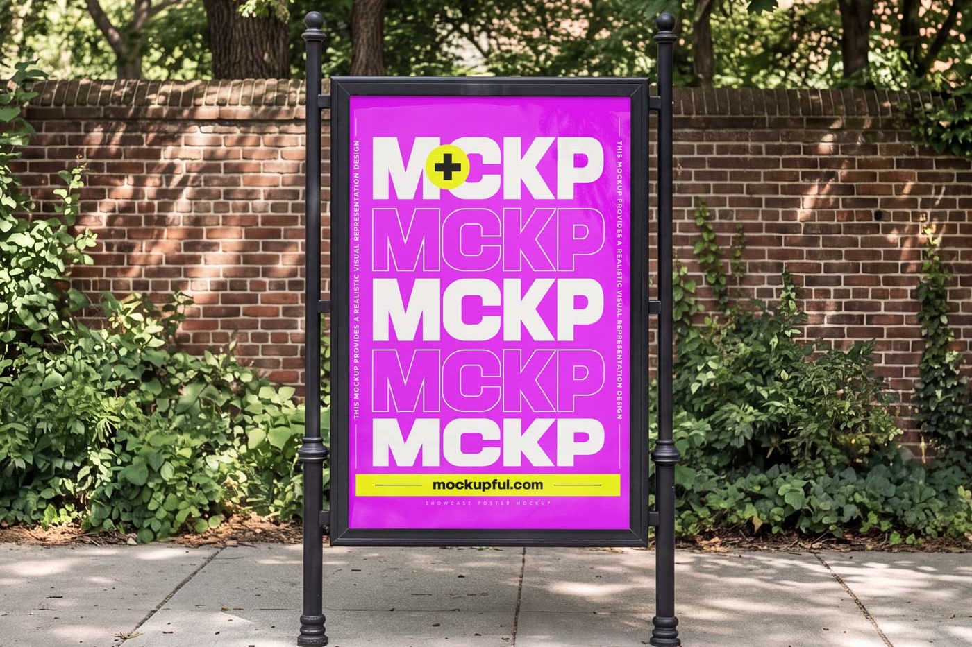 Free Street Citylight Poster Mockup