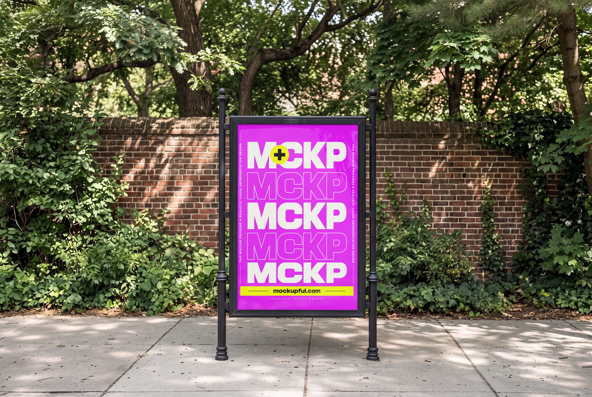 Free Street Citylight Poster Mockup