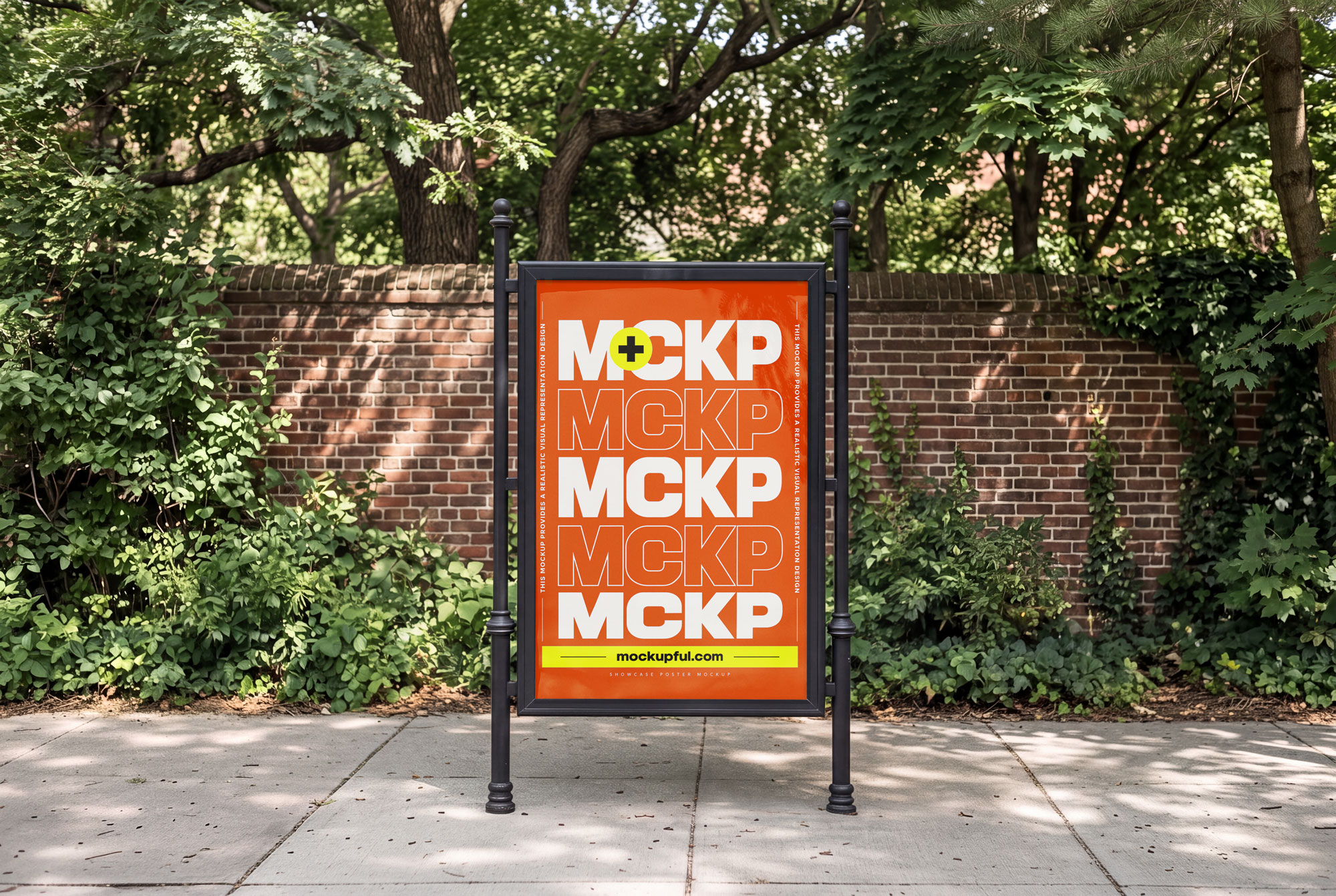 Free Street Citylight Poster Mockup
